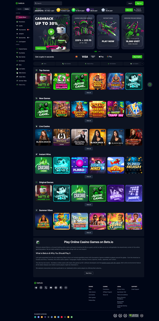 Online gambling website: Payment method and UI speed evaluated on different devices and web browsers, video recording made during the process. Bets.io