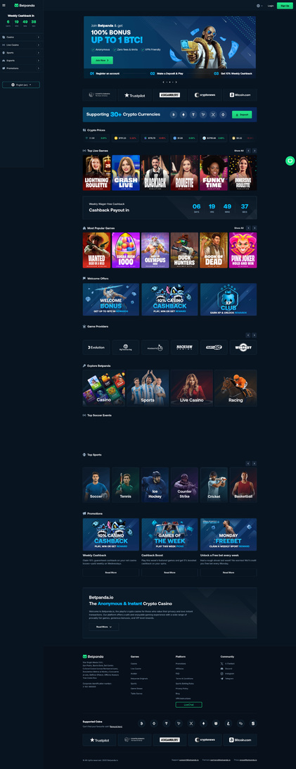 Online gambling website: Payment method and UI speed evaluated on different devices and web browsers, video recording made during the process. Betpanda