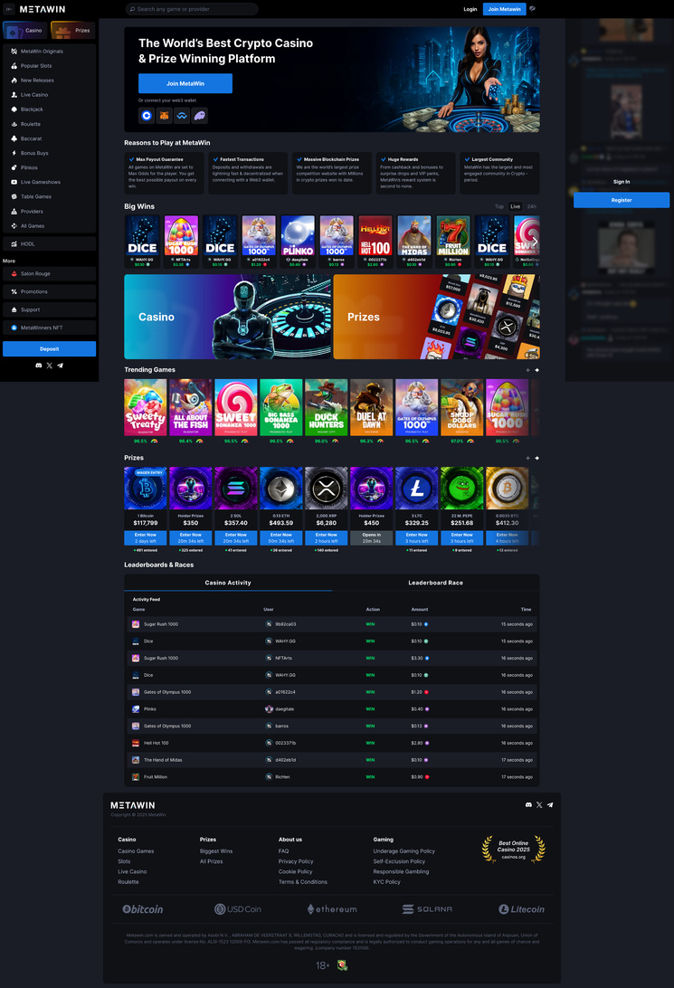 Online gambling website: Payment method and UI speed evaluated on different devices and web browsers, video recording made during the process. Metawin