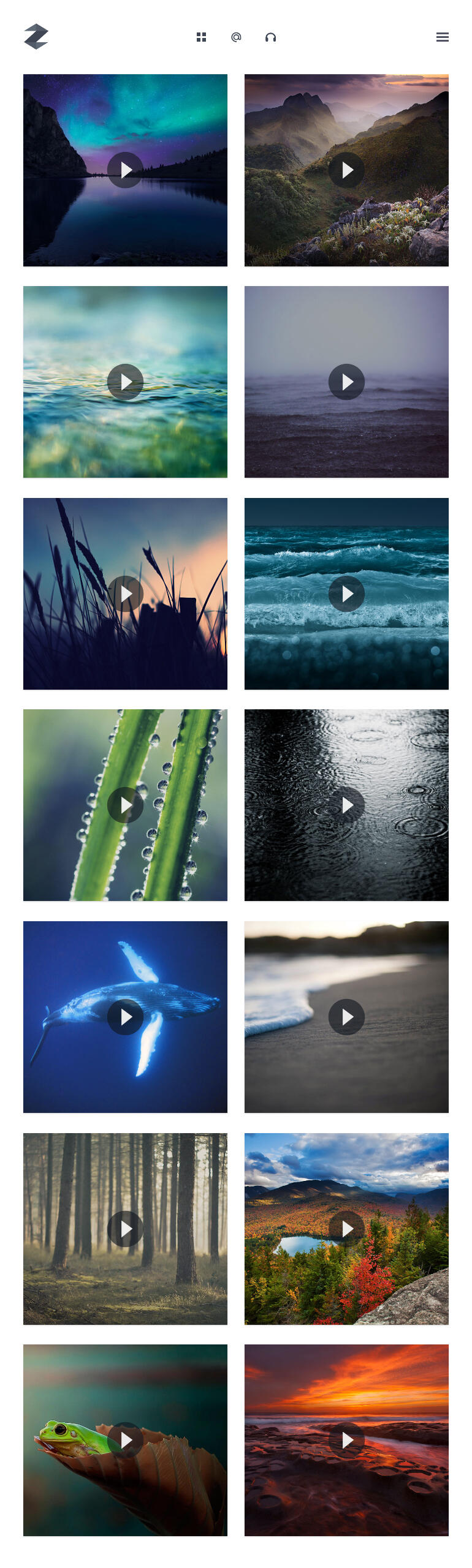 Soundscapes website: Project fully resolved from layout, content, HTML, CSS, JavaScript, server configuration, audio, photography and editing.