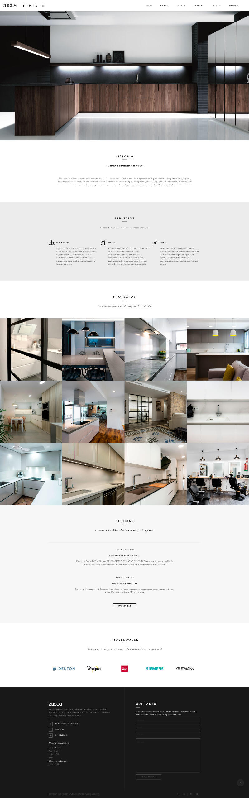 Interior design studio website: Project fully resolved from layout, text content, HTML, CSS, JavaScript, photography and editing.